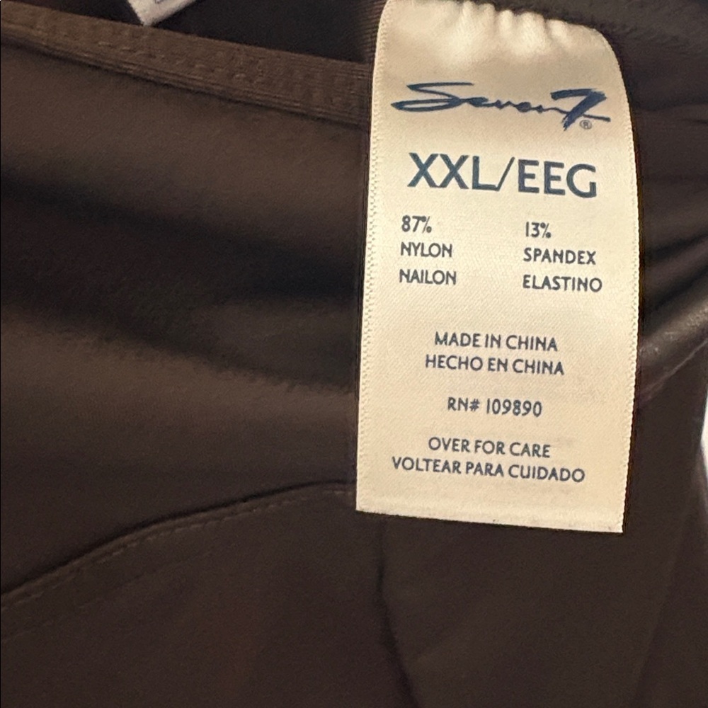 Seven Jeans 7 Dark Brown Faux Leather Leggings XXL - Picture 9 of 11